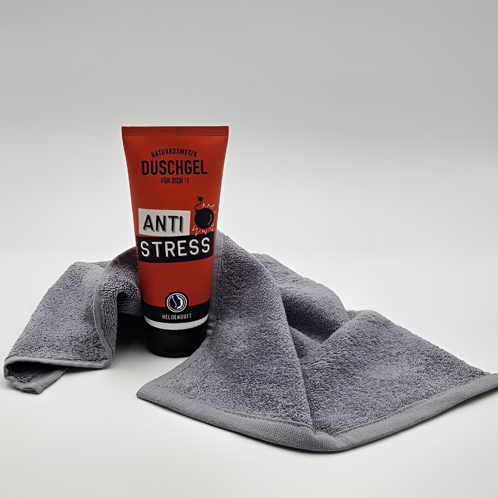 Wellness Set für Herren mit Duschgel und Baumwoll-Handtuch