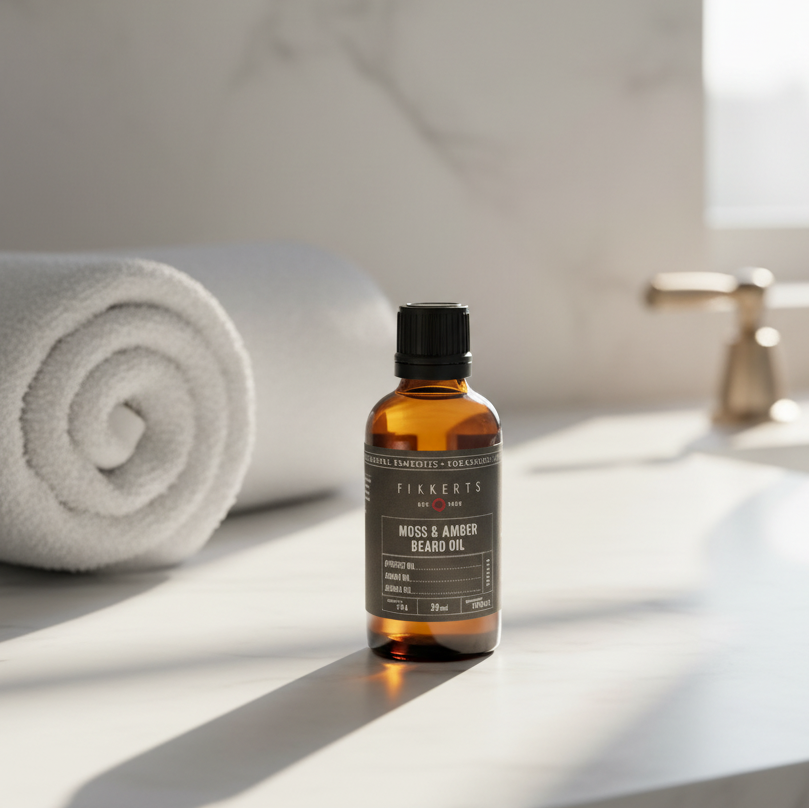 Bartöl im Badezimmer, pflegendes Geschenk für ihn