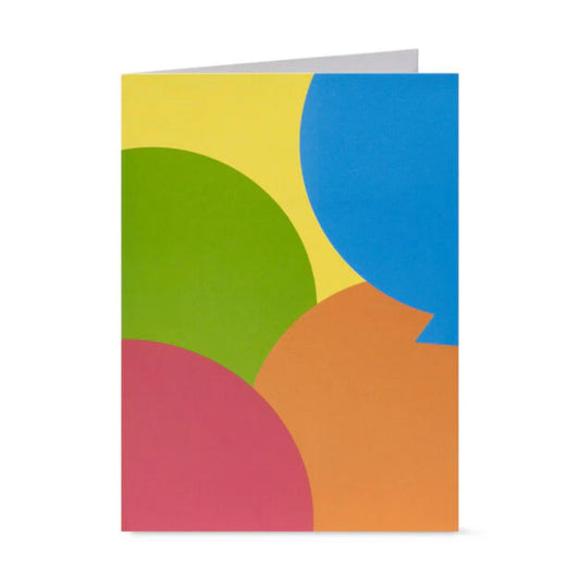 Vorderseite der Geburtstagskarte mit farbenfrohen Luftballons