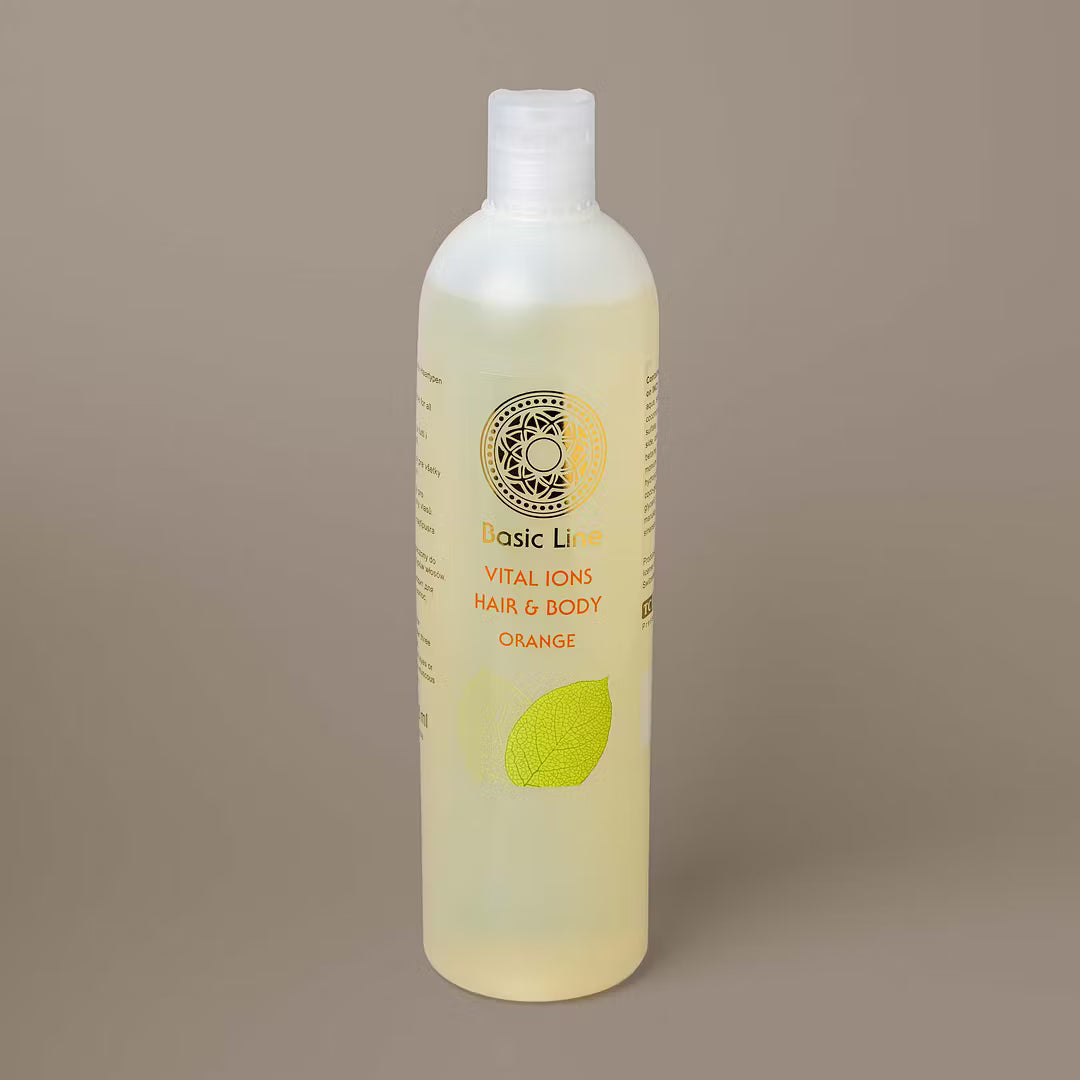 Belebendes basisches Duschgel & Shampoo mit frischem Orangenöl