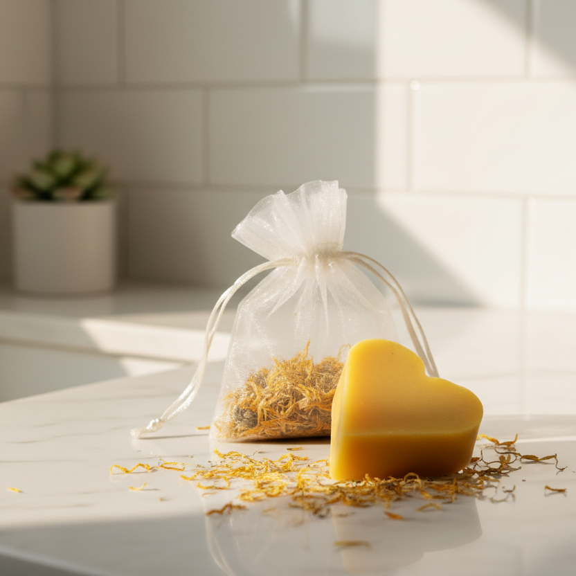 Herzförmige Seife aus Honig – natürlich, pflegend und dekorativ