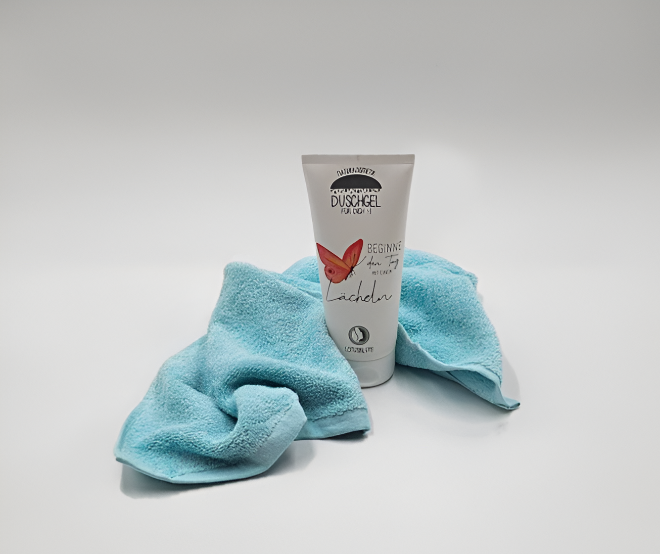 Naturkosmetik Wellness-Set mit Duschgel und Baumwolltuch