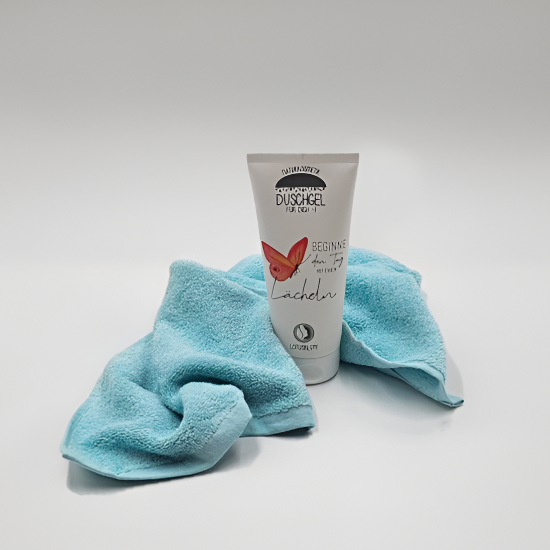 Naturkosmetik Wellness-Set mit Duschgel und Baumwolltuch