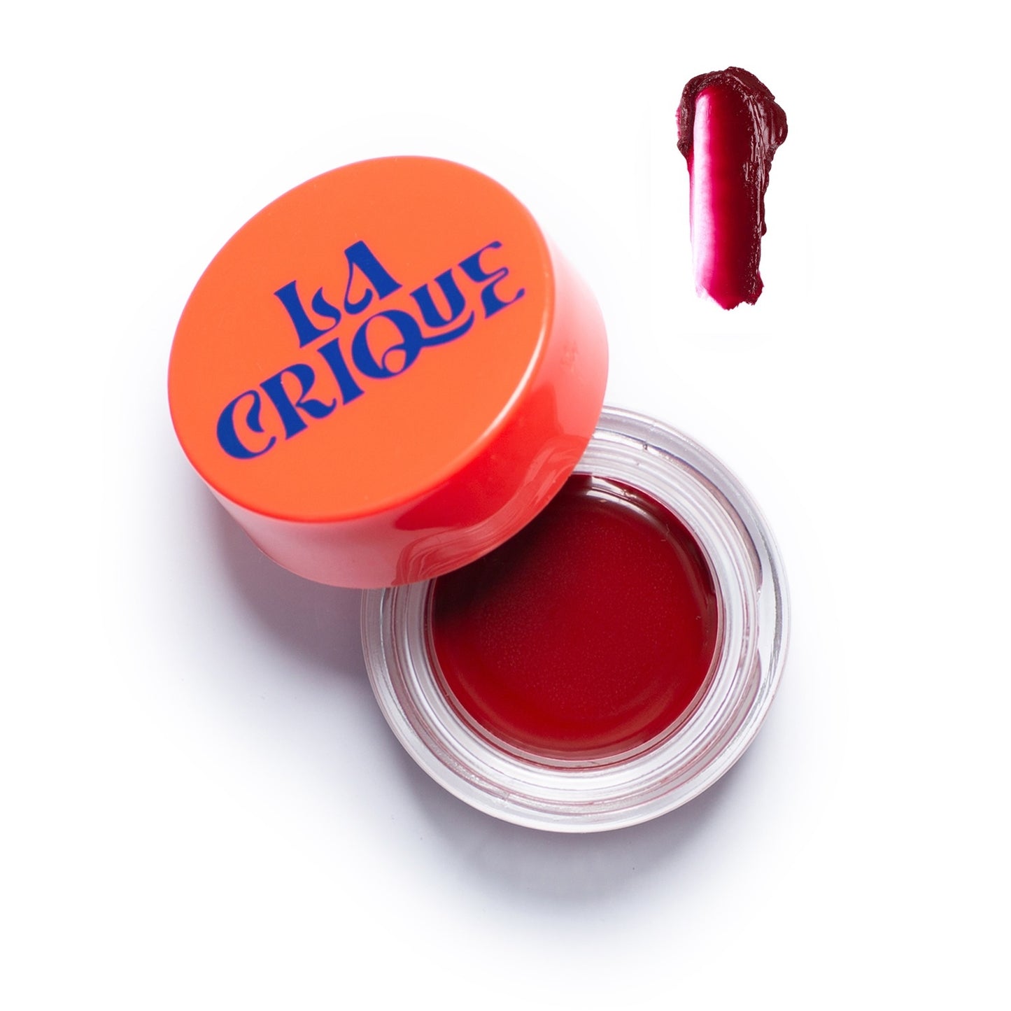 LA CRIQUE Lippen- und Wangenbalsam in recycelbarem Glastiegel Farbe Granat (Dunkelrot), 5 g
