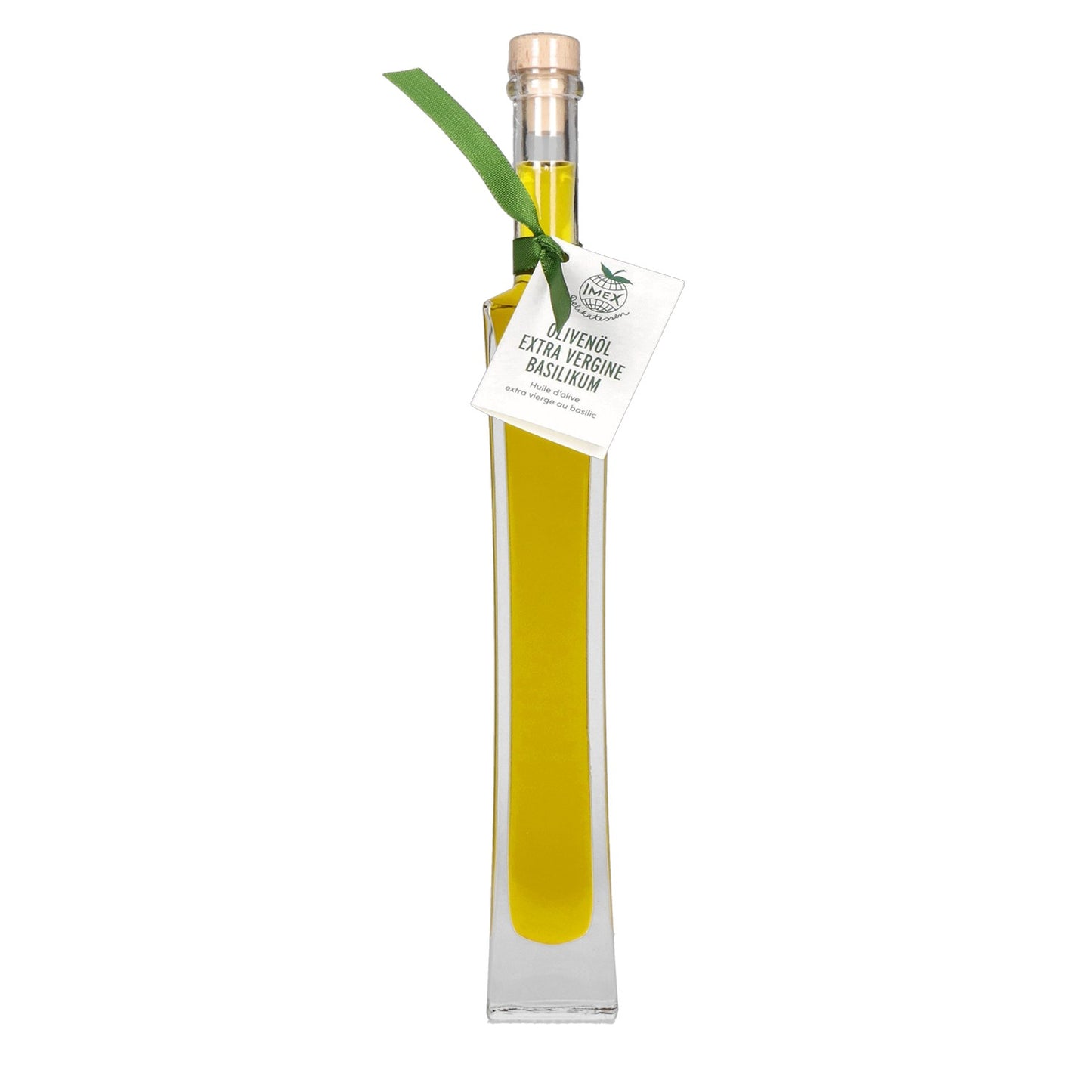 Toskanisches Basilikum-Olivenöl in eleganter Glasflasche – feines Geschenk aus Italien