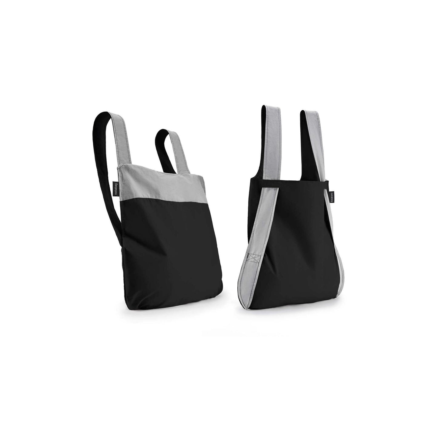 Praktische 2in1 Tasche und Rucksack Grau Schwarz