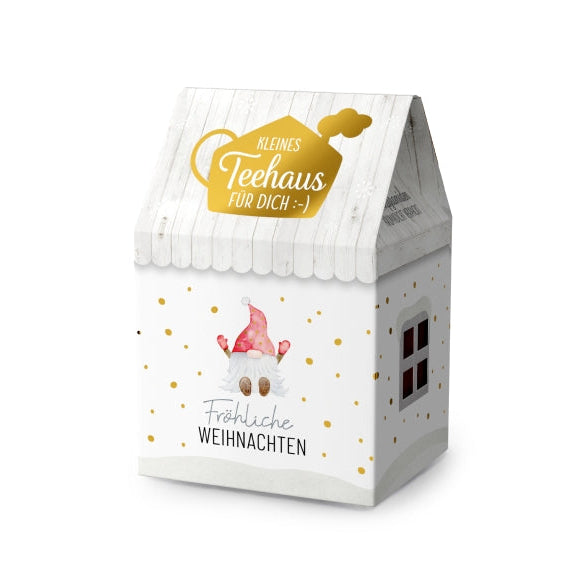 Liebevoll verpackter Früchtetee in Geschenkbox, nachhaltig und fair hergestellt, perfekt zum Verschenken.