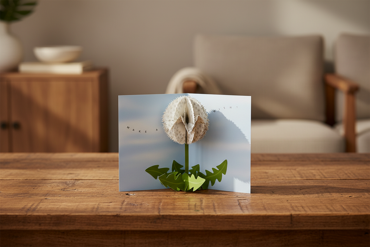 3D Grusskarte als kleine Aufmerksamkeit fuer Dankeschoen
