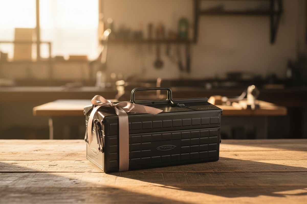 Vatertagsgeschenke Toyo Steel ST-350 Schwarz mit Schleife