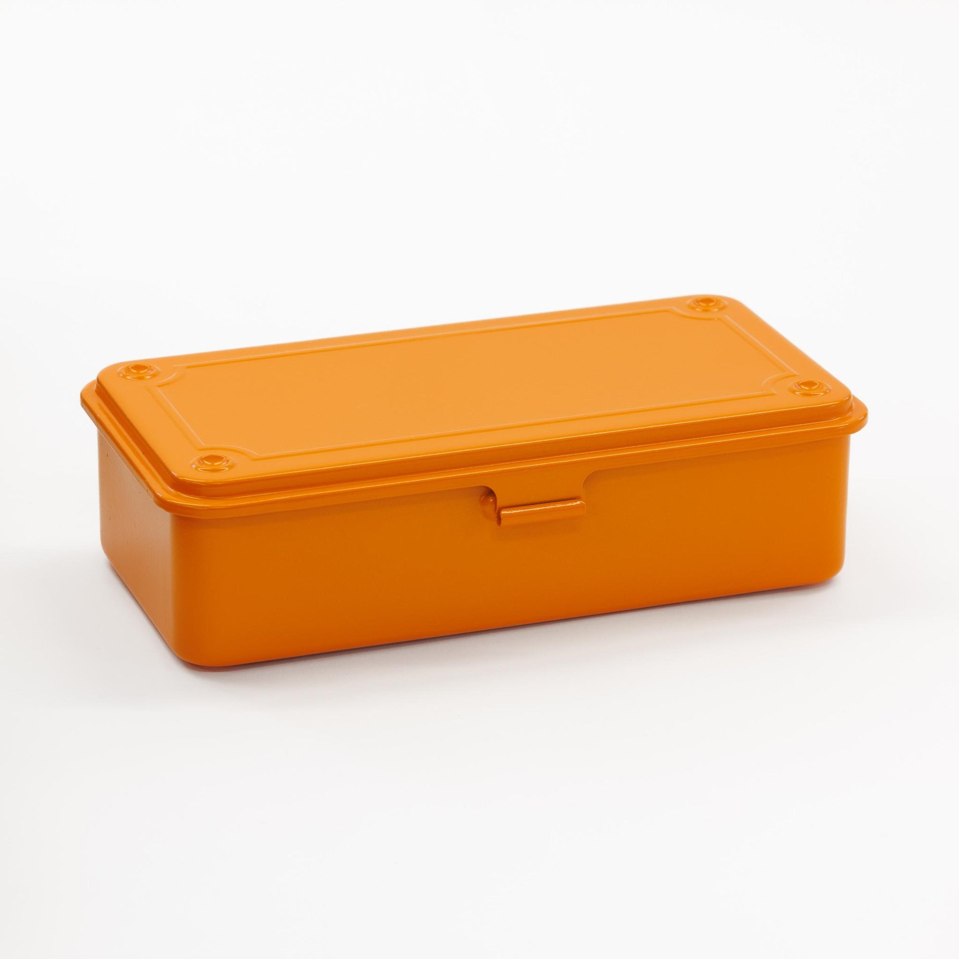 Japanische Aufbewahrungsbox Toyo T-190 in Orange, perfekt als Geschenkverpackung