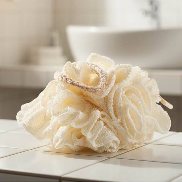 Duschschwamm für viel Schaum im Badezimmer