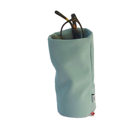 tät tat Brillenhalter und Organiser aus Microfleece, Grau Blau