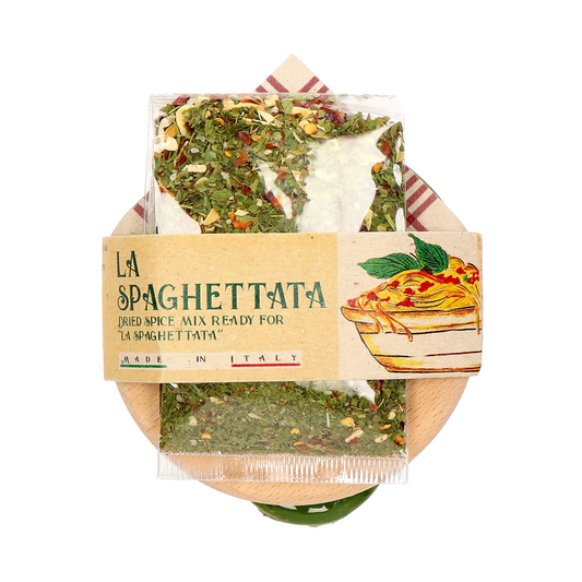 Spaghettata Italiana Gewürzmischung mit rustikaler Tonschale – Geschenkset für Pasta