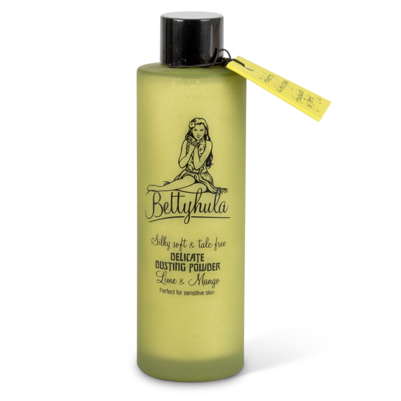 Bettyhula Lime & Mango Körperpuder in Glasflasche – talkfreies Body Powder mit tropischem Duft