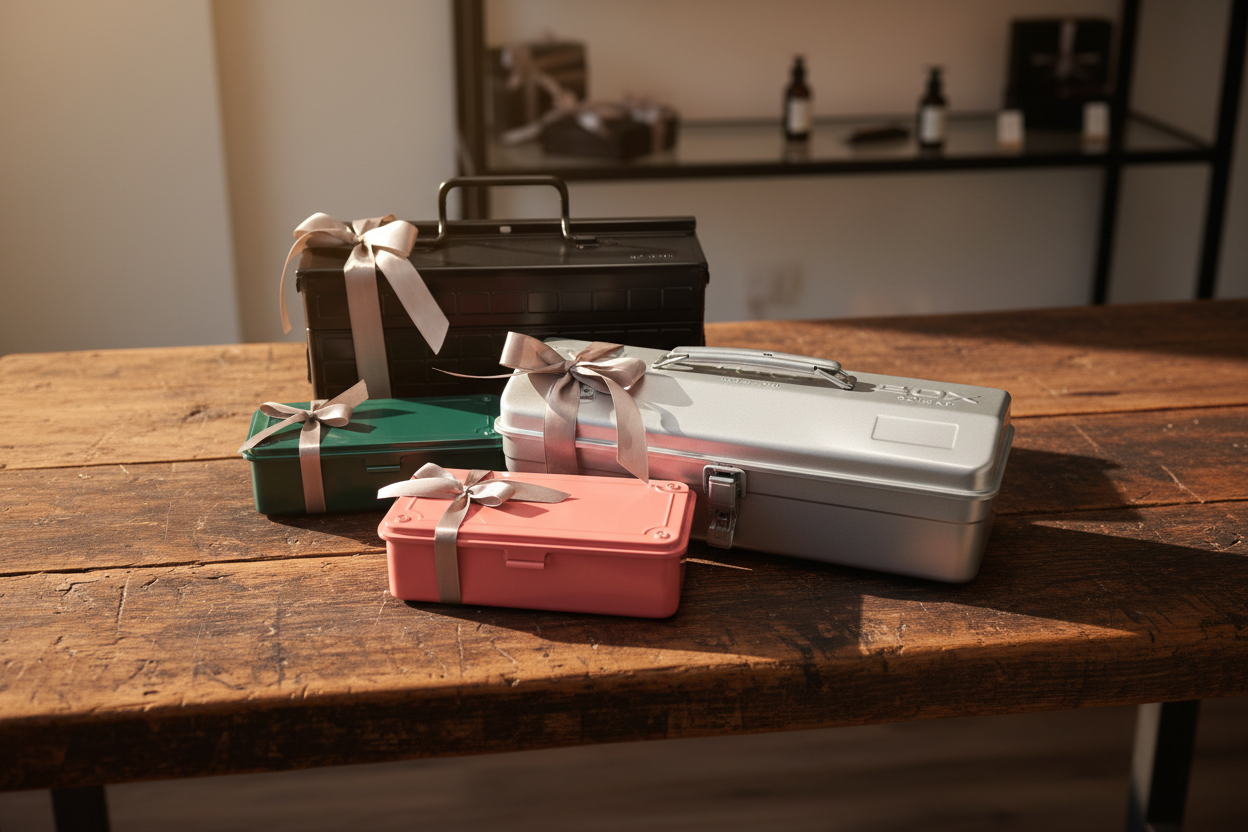 Vielseitige Auswahl an nachhaltigen Geschenkboxen und kreativen Geschenkideen für jeden Anlass – stilvoll arrangiert