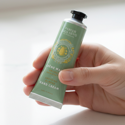 Pflegende Mandelhandcreme in der Hand