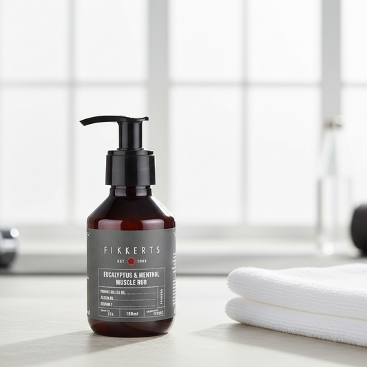 Fikkerts Muskellotion im Fitness Studio - für entspannte Muskeln nach dem Sport