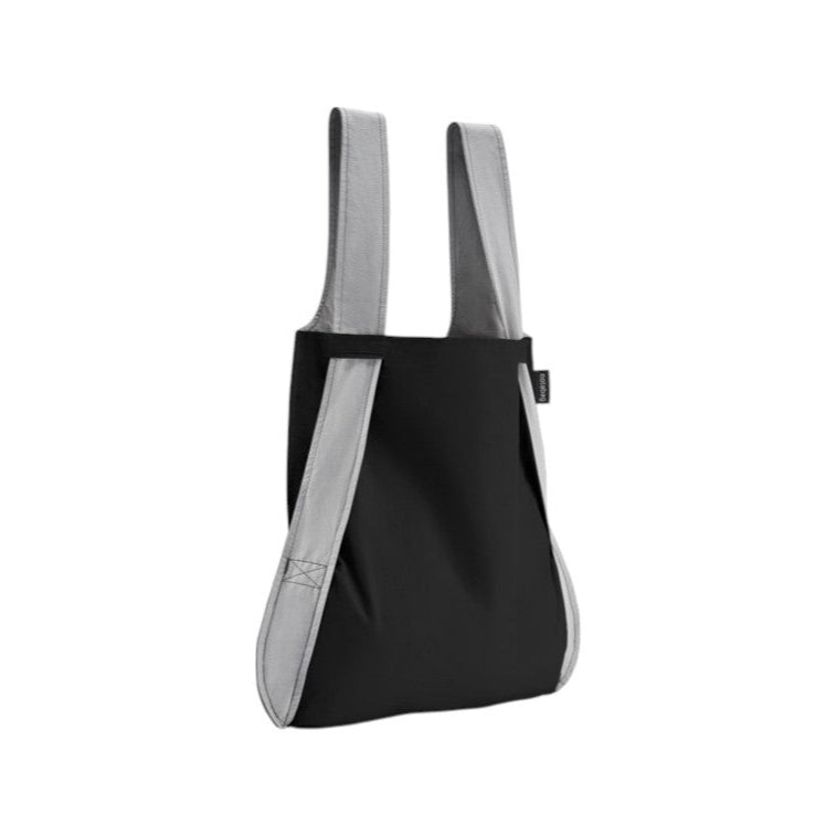 Recyclete und wasserabweisende Handtasche in Grau Schwarz