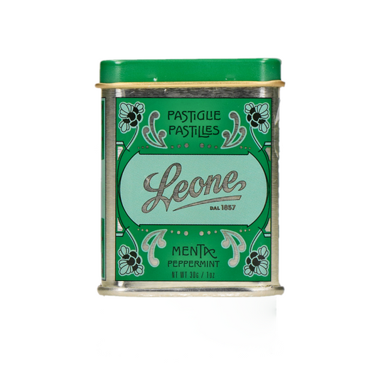 Leone Pfefferminzpastillen Menta in grüner Metalldose, 30g