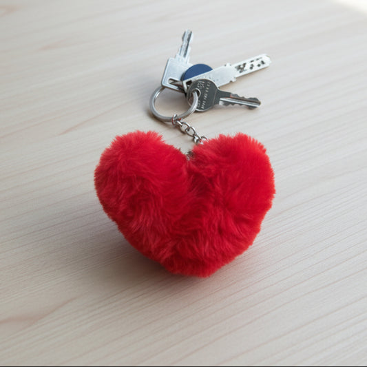 Schlüsselanhänger in herzform mit einem Schlüsselbund