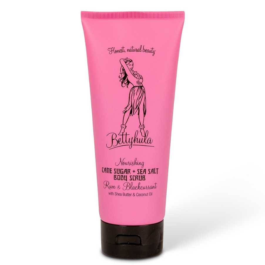 Bettyhula Rum & Schwarze Johannisbeere Shea Butter Peeling in Zuckerrohrtube – pflegendes Körperpeeling