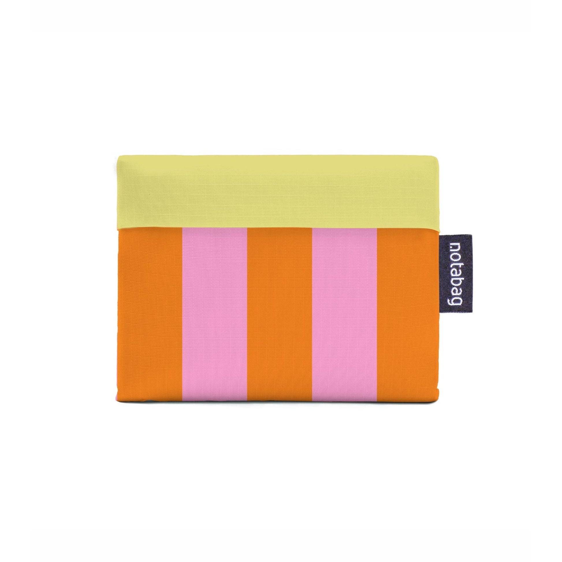 Notabag Shopper in Vanilla Stripes mit praktischem Innenfach, gefaltet