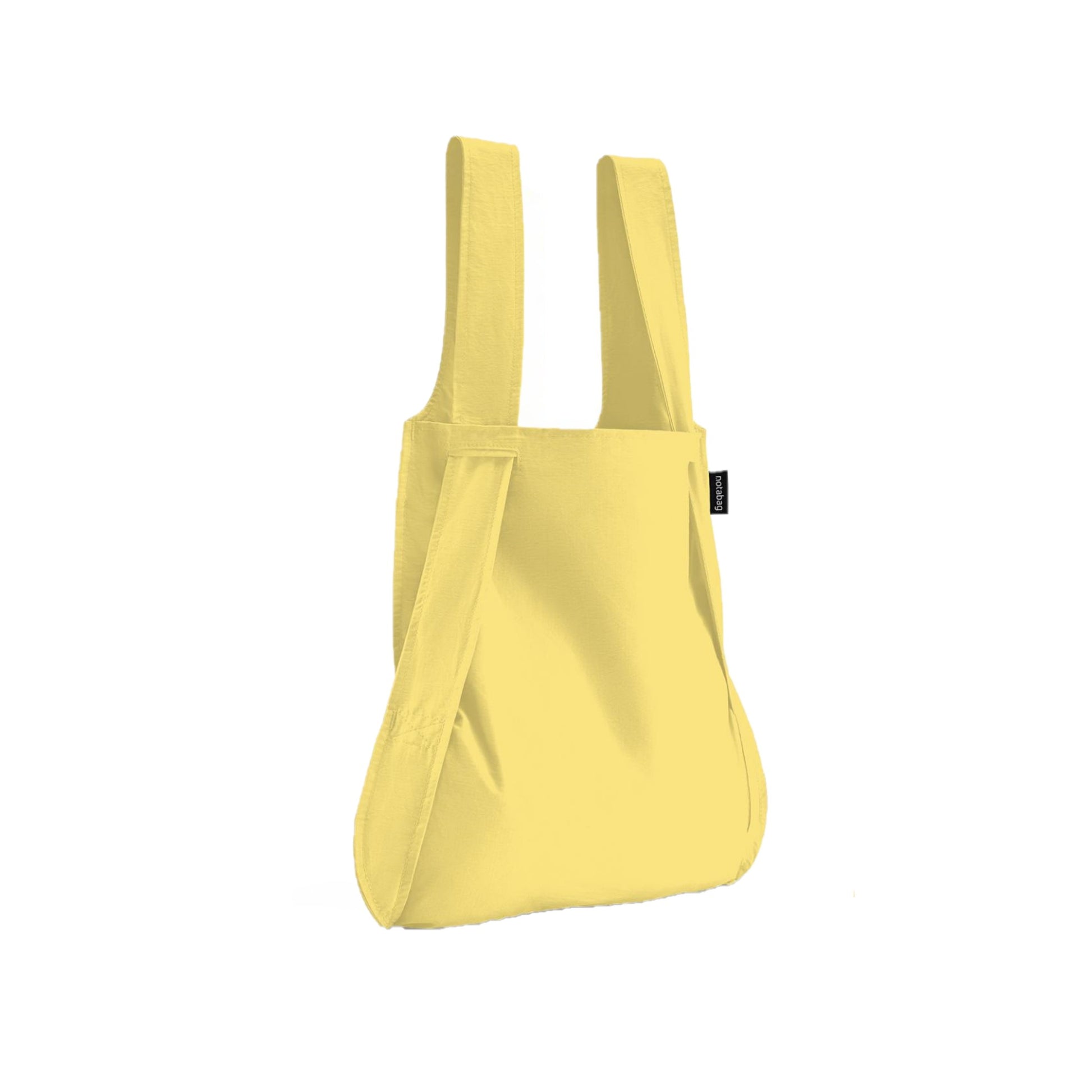 Gelbe Notabag faltbare 2-in-1 Tasche und Rucksack aus nachhaltigem Material