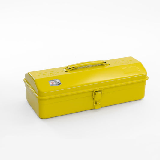 Gelbe Toyo Y-350 Box mit abgerundeten Ecken und robustem Tragegriff, ideal als Geschenkbox