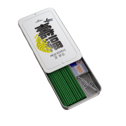 Collins 365 Räucherstäbchen Korean Garden mit Aluminiumdose und Räucherstäbchenhalter