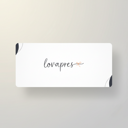 Lovapres Geschenkgutscheon Rückseite mit Logo